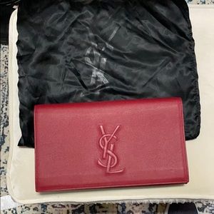 Saint Laurent Belle de Jour Red Clutch